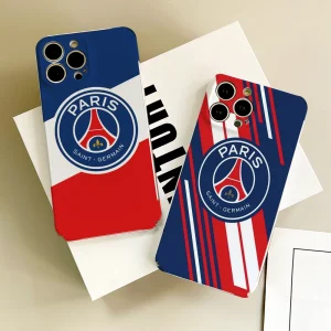 coque de téléphone funda football club p psg, pour iphone 16 15 14 13 12 11 plus pro max mini, couverture de film assortie avec trous précis