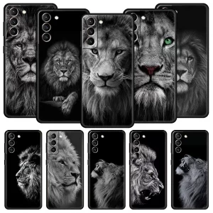 coque de téléphone en silicone souple, animaux sauvages lion, pour samsung galaxy s24 s23 s22 s20 ultra s21 fe 5g s10 s9 plus s10e